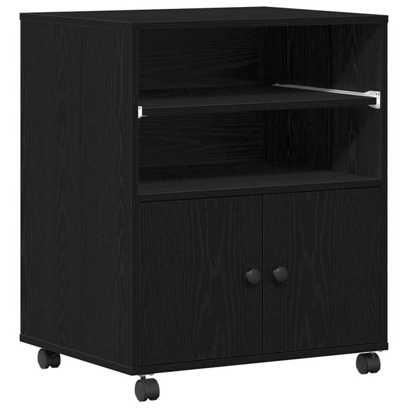 vidaXL Σταντ Εκτυπωτή Μαύρη Δρυς 60 x 48 x 74 εκ. Επεξεργασμένο Ξύλο