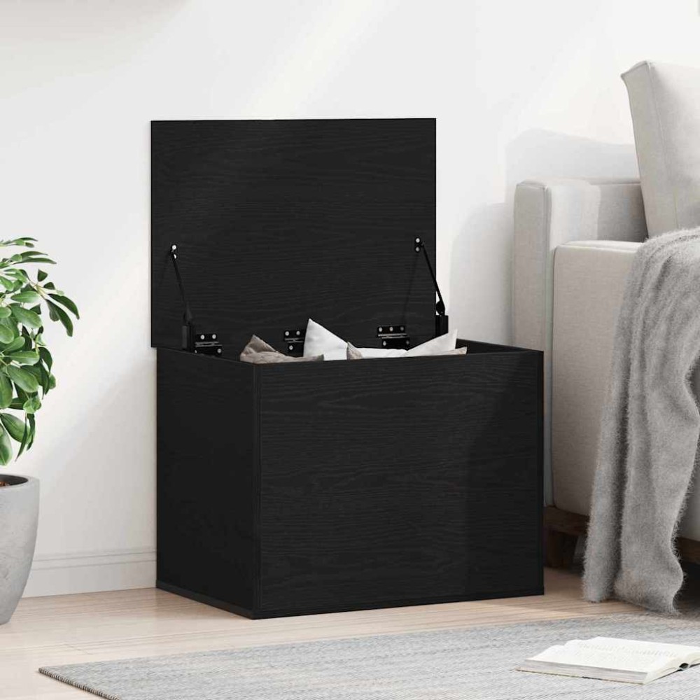 vidaXL Κουτί αποθήκευσης Μαύρη δρυς 60 x 42 x 46 cm Επεξεργασμένο Ξύλο