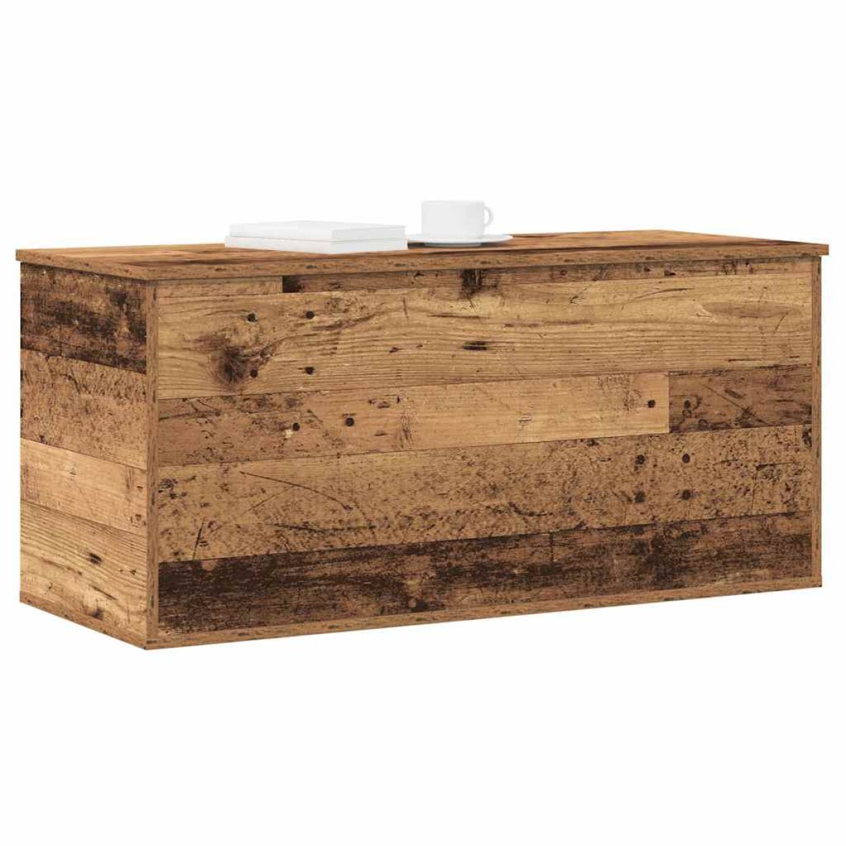 vidaXL Κουτί αποθήκευσης Παλαιό ξύλο 100 x 42 x 46 cm