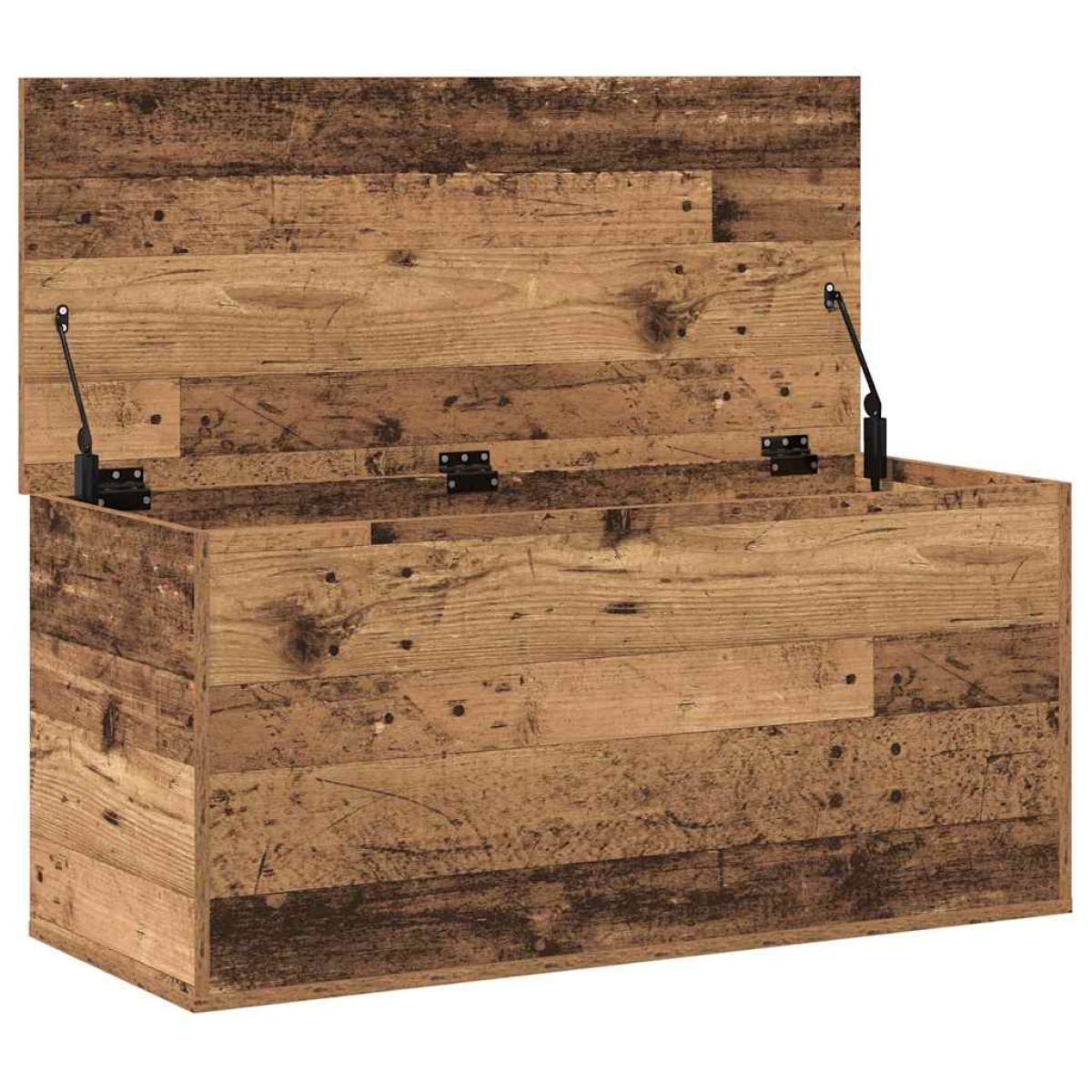 vidaXL Κουτί αποθήκευσης Παλαιό ξύλο 100 x 42 x 46 cm