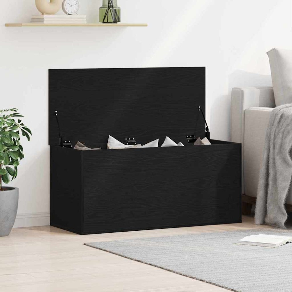 vidaXL Κουτί αποθήκευσης Μαύρη δρυς 100 x 42 x 46 cm