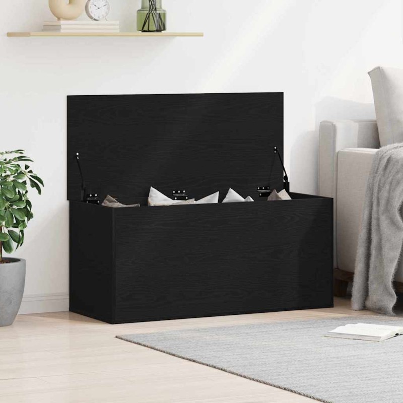 vidaXL Κουτί αποθήκευσης Μαύρη δρυς 100 x 42 x 46 cm