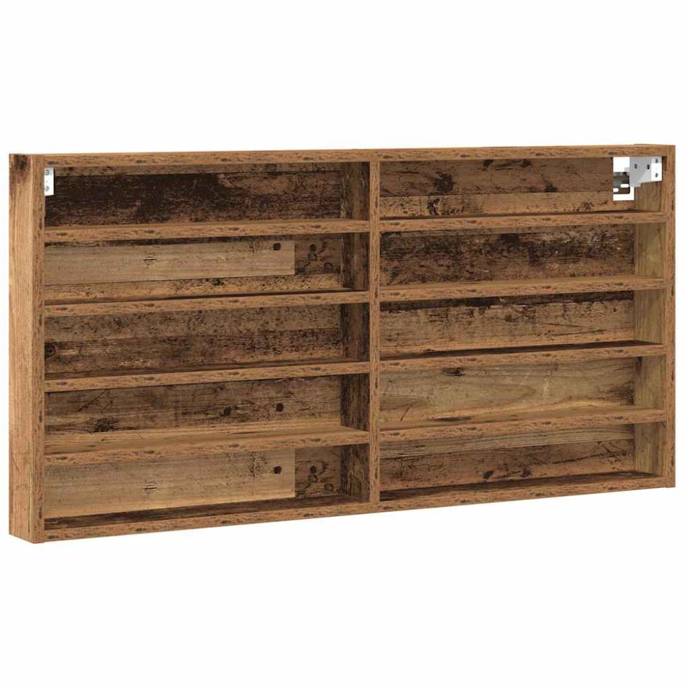 vidaXL Βιτρίνα Επιτοίχιο Παλιό ξύλο 100 x 8,5 x 50 cm