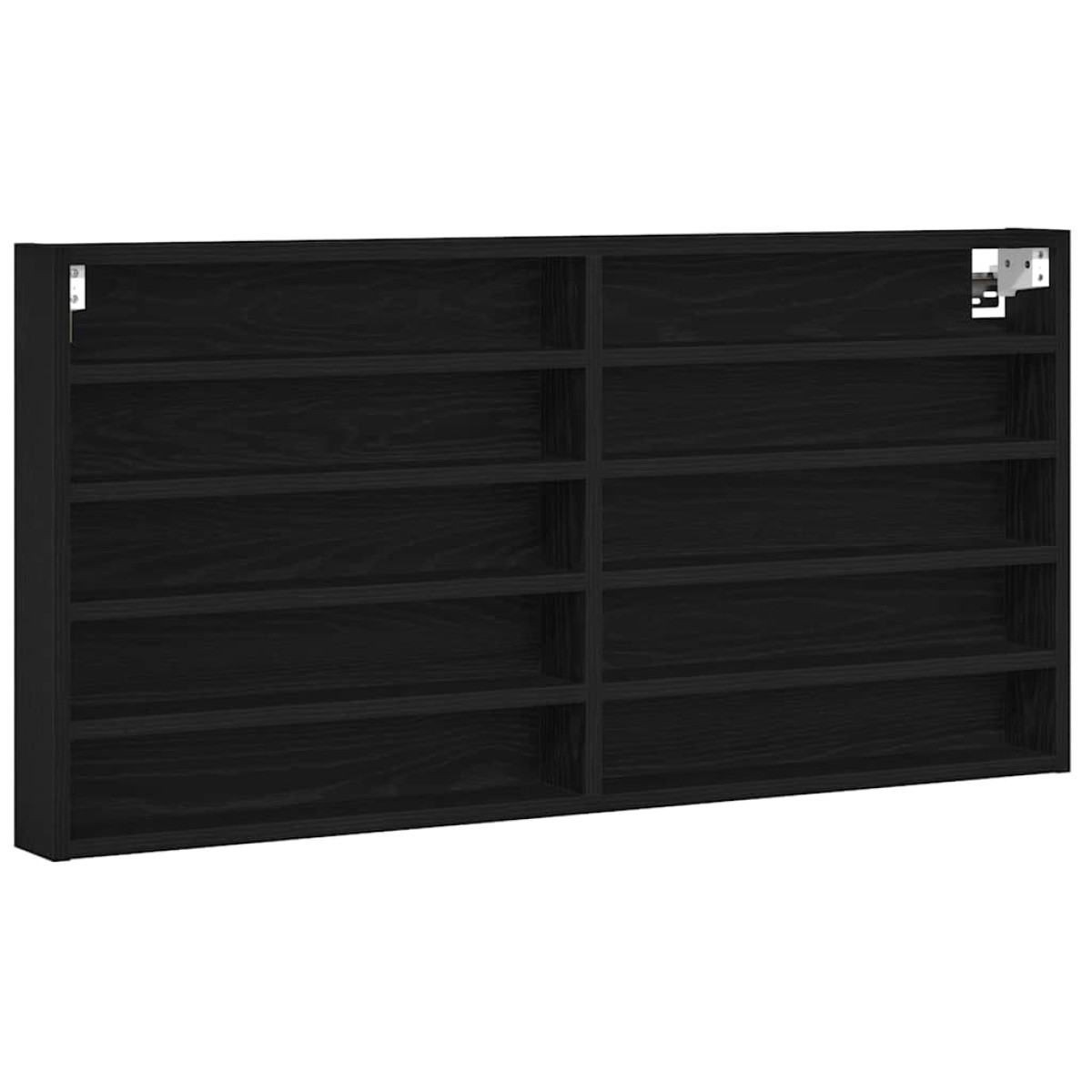 vidaXL Βιτρίνα Επιτοίχιο Μαύρη Οξυά 100 x 8,5 x 50 cm