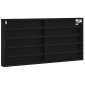 vidaXL Βιτρίνα Επιτοίχιο Μαύρη Οξυά 100 x 8,5 x 50 cm