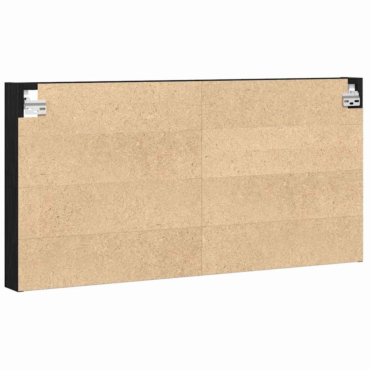 vidaXL Βιτρίνα Επιτοίχιο Μαύρη Οξυά 100 x 8,5 x 50 cm