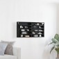 vidaXL Βιτρίνα Επιτοίχιο Μαύρη Οξυά 100 x 8,5 x 50 cm