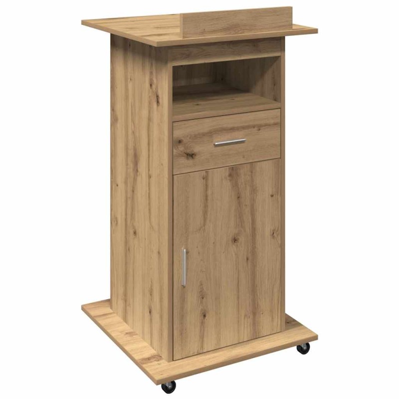 vidaXL Πλατφόρμα Artisan Oak Επεξεργασμένο Ξύλο 55 x 55 x 107 cm