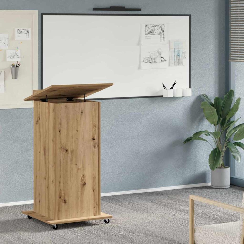 vidaXL Πλατφόρμα Artisan Oak Επεξεργασμένο Ξύλο 55 x 55 x 107 cm