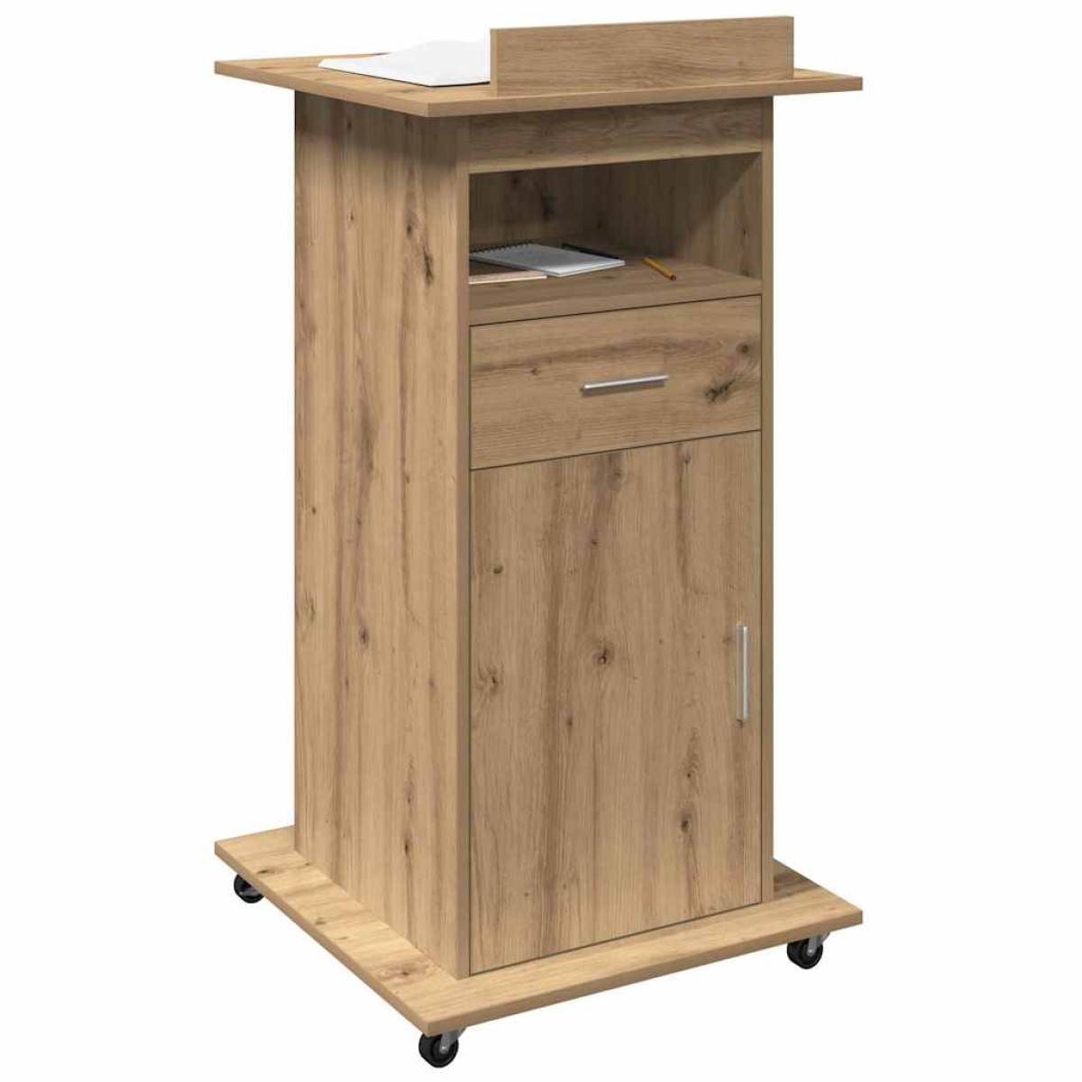 vidaXL Πλατφόρμα Artisan Oak Επεξεργασμένο Ξύλο 55 x 55 x 107 cm