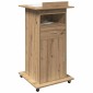vidaXL Πλατφόρμα Artisan Oak Επεξεργασμένο Ξύλο 55 x 55 x 107 cm