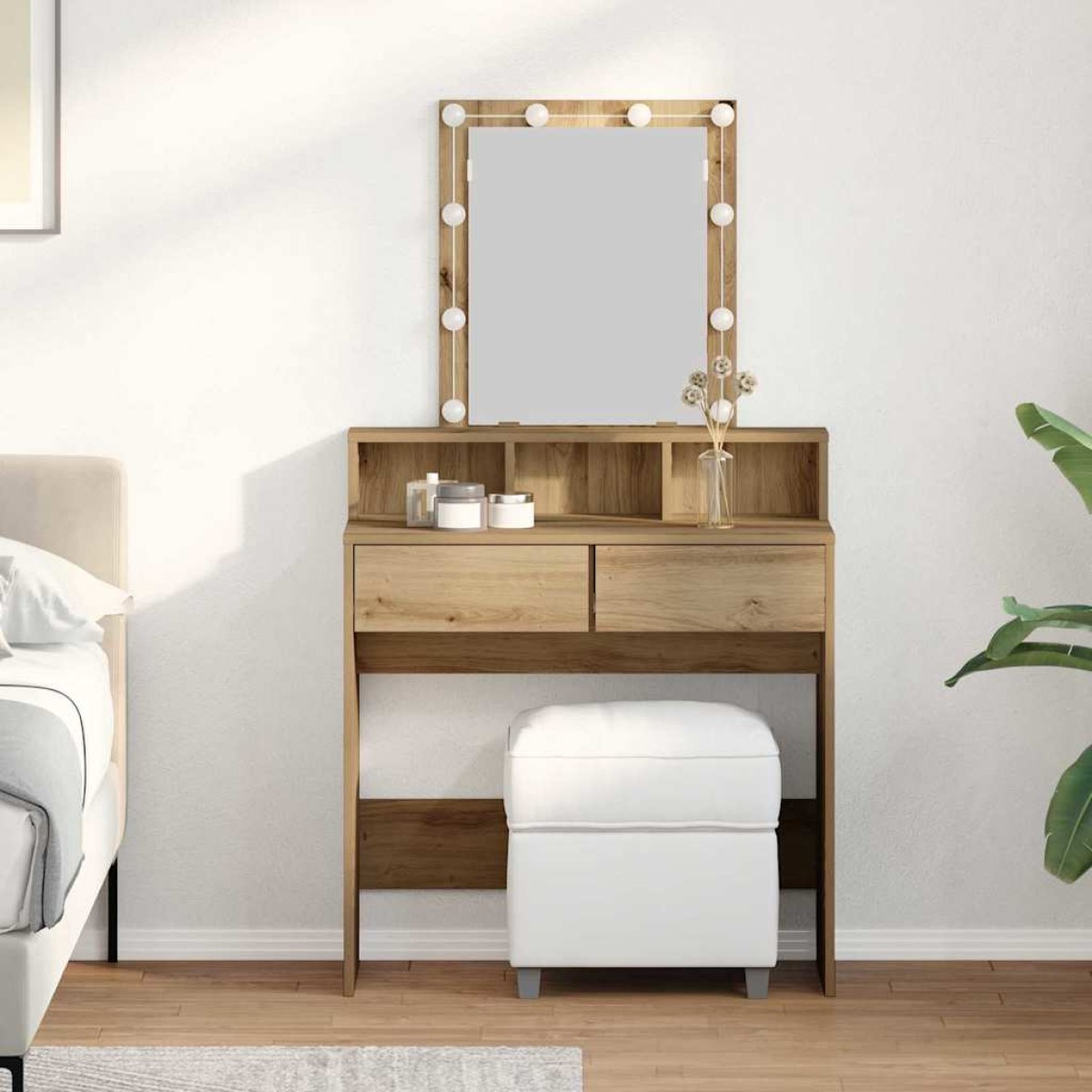 vidaXL Κομμωτήριο artisan δρυς 80 x 41 x 144.5 εκ Επεξεργασμένο Ξύλο
