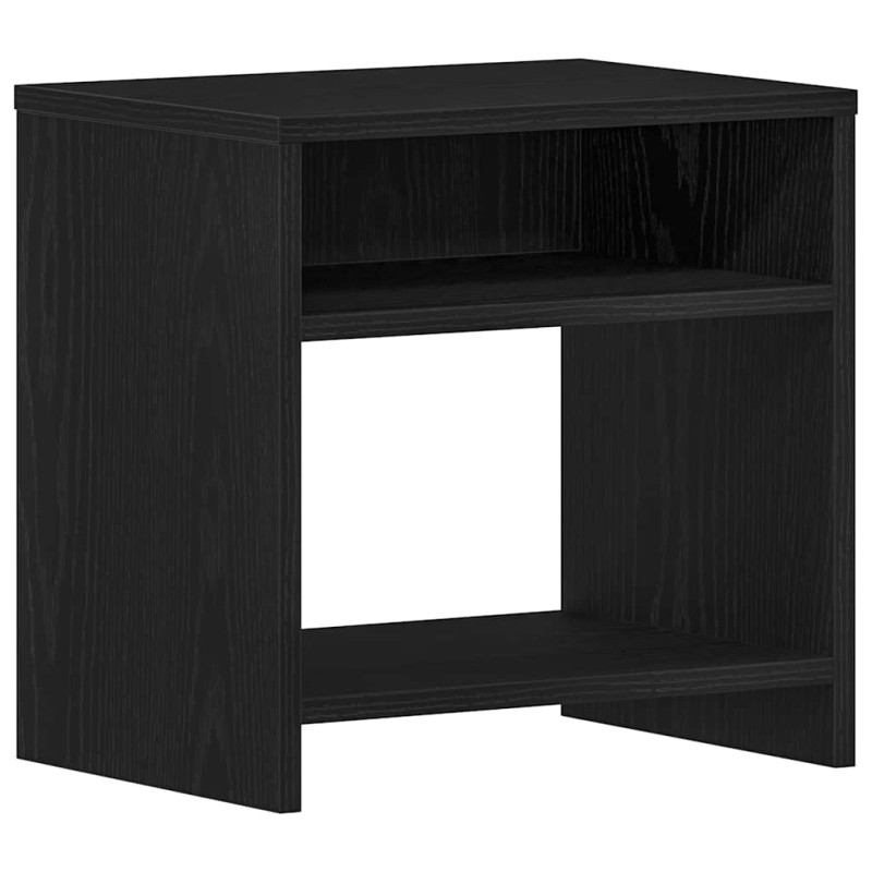 vidaXL Κομοδίνο Μαύρο Δρυς 40 x 30 x 40 εκ. από Επεξεργασμένο Ξύλο