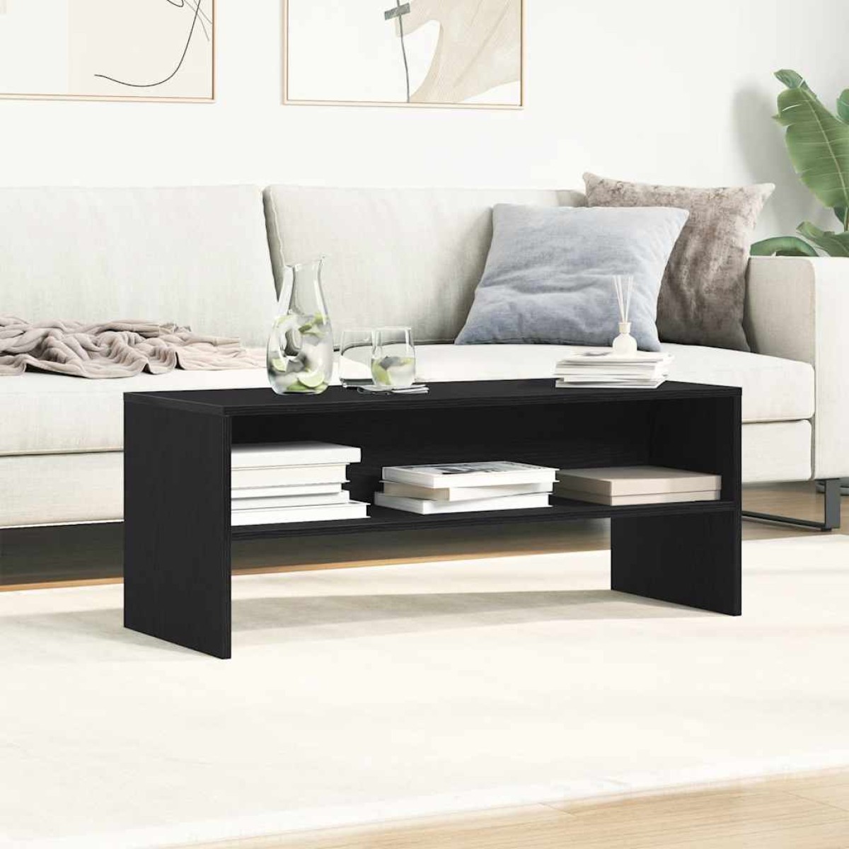 ντουλάπι τηλεόρασης vidaXL Μαύρη δρυς 100x40x40 cm Κατασκευασμένο ξύλο