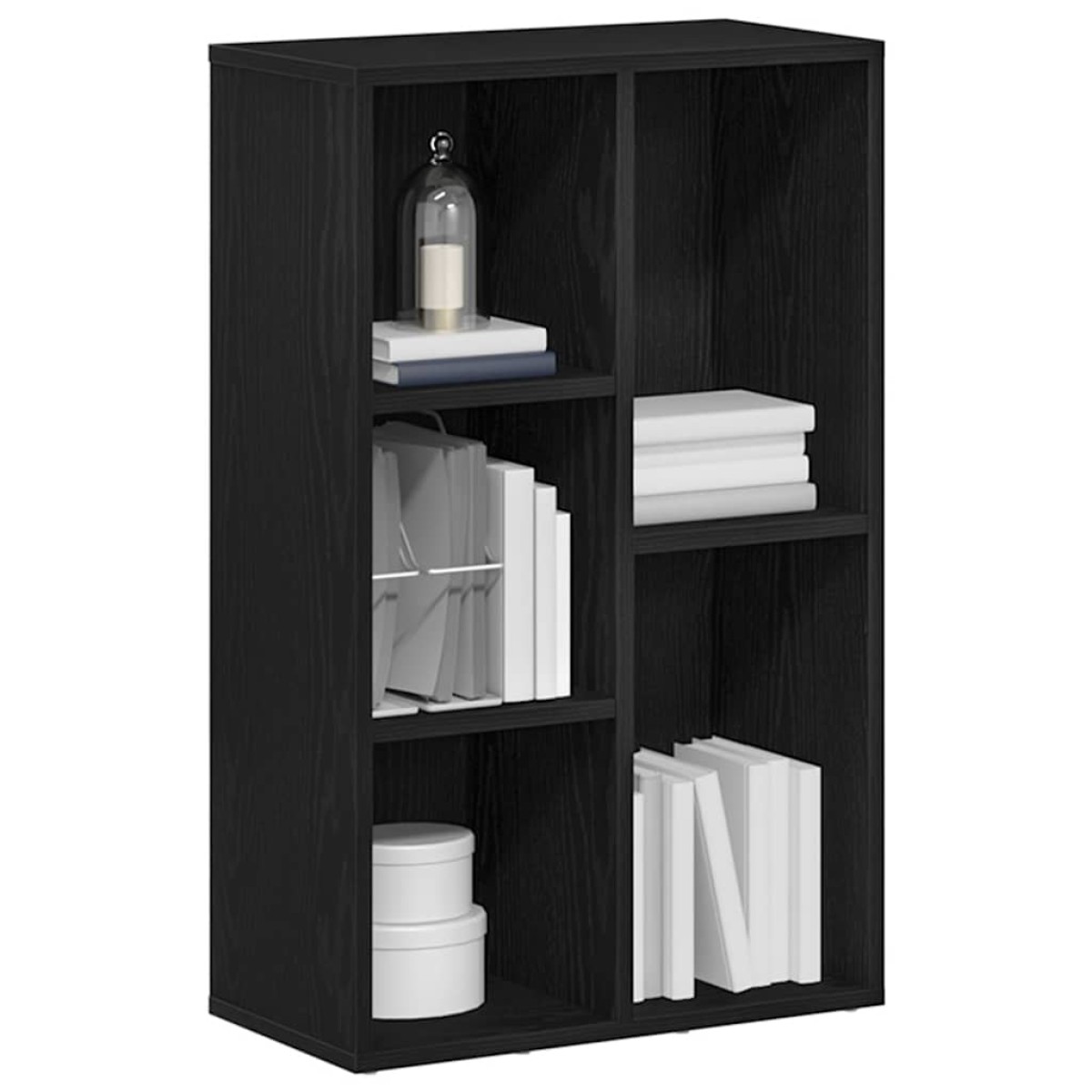 vidaXL Βιβλιοθήκη Μαύρη Δρυς 50x25x80 εκ. από Τεχνητό Ξύλο