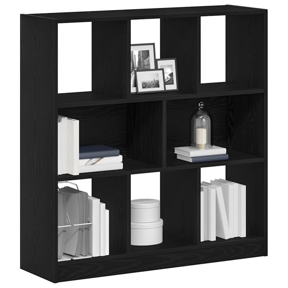vidaXL Ντουλάπι βιβλίων Μαύρη βελανιδιά 97,5x29,5x100 cm