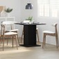 vidaXL Τραπεζαρία Μαύρη Δρυς 80x80x75 εκ. από Τεχνητό Ξύλο
