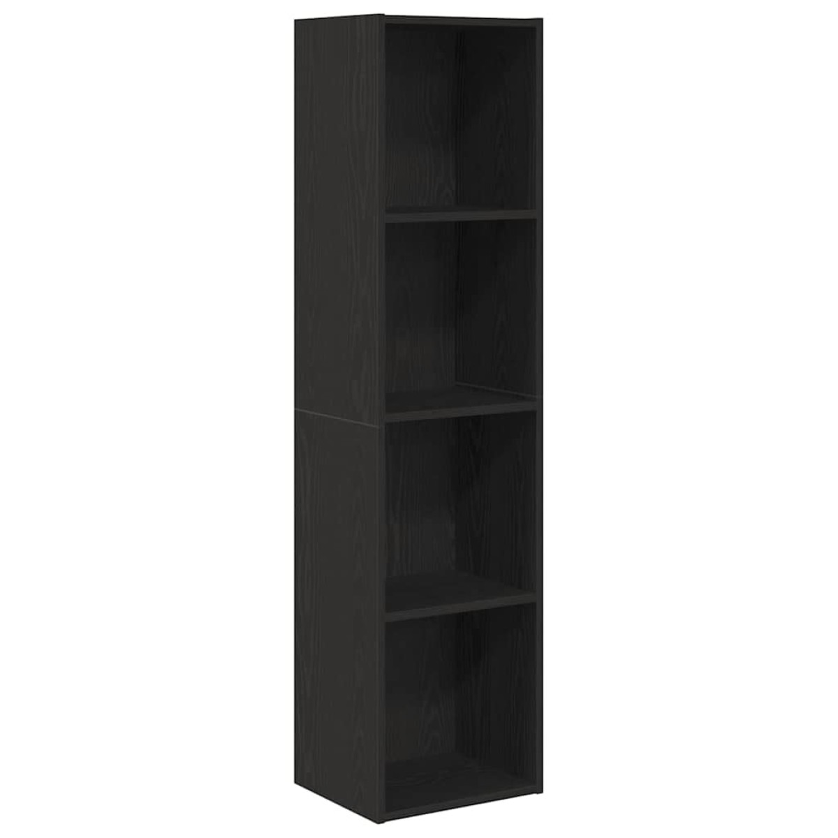 vidaXL Βιβλιοθήκη Επιτοίχιο Μαύρη Οξυά 143 x 30 x 36 εκ.