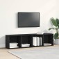 vidaXL Βιβλιοθήκη Επιτοίχιο Μαύρη Οξυά 143 x 30 x 36 εκ.