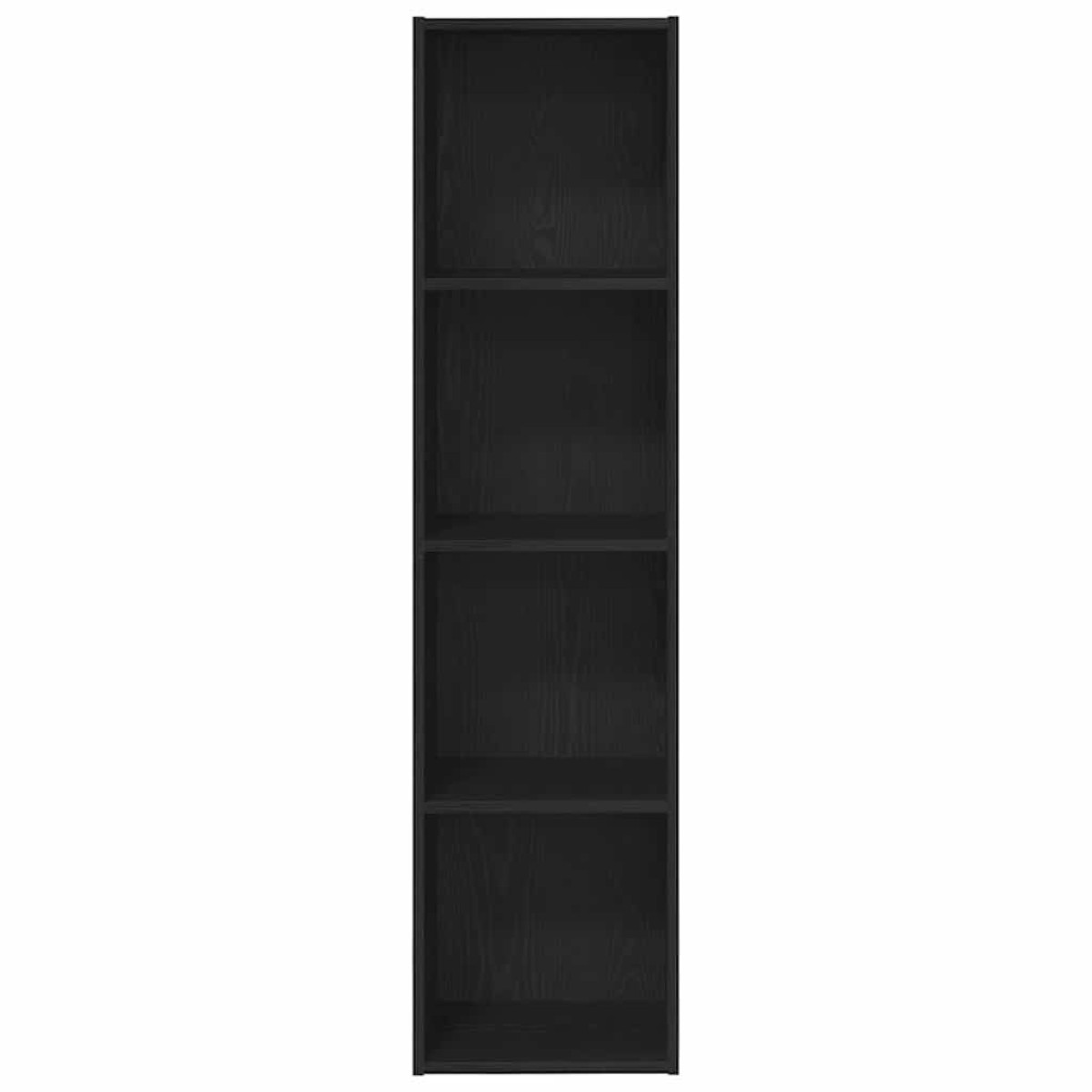 vidaXL Βιβλιοθήκη Επιτοίχιο Μαύρη Οξυά 143 x 30 x 36 εκ.