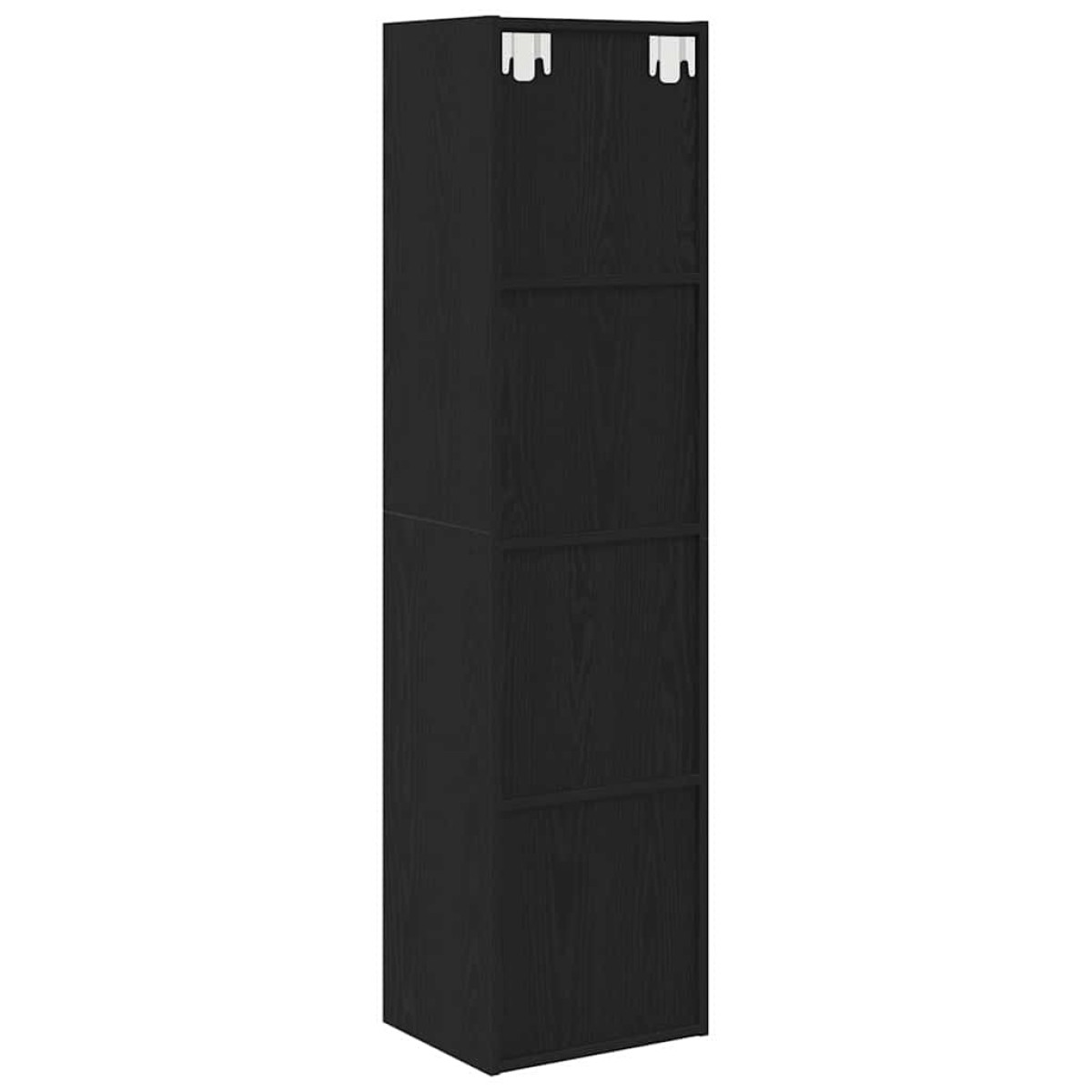 vidaXL Βιβλιοθήκη Επιτοίχιο Μαύρη Οξυά 143 x 30 x 36 εκ.