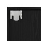 vidaXL Βιβλιοθήκη Επιτοίχιο Μαύρη Οξυά 143 x 30 x 36 εκ.