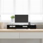 vidaXL Βάση Οθόνης Μαύρη Δρυς 100x24x13 εκ. από Τεχνητό Ξύλο