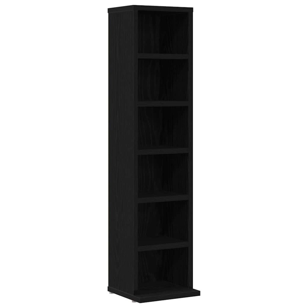 ντουλάπι CD vidaXL Μαύρη δρυς 21x20x88 cm Κατασκευασμένο ξύλο