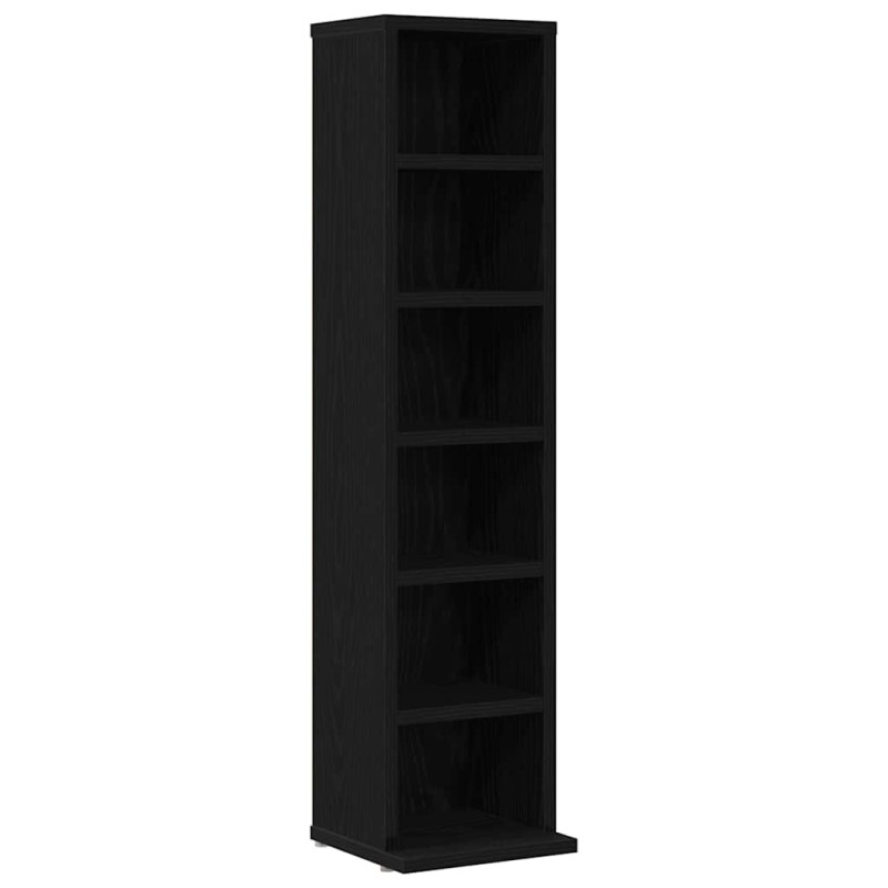 ντουλάπι CD vidaXL Μαύρη δρυς 21x20x88 cm Κατασκευασμένο ξύλο