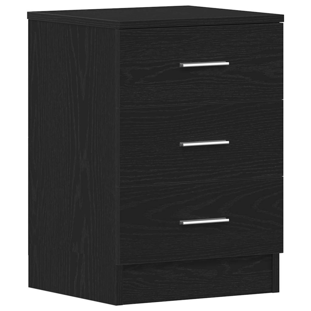 vidaXL Κομοδίνα 2 τεμ. Μαύρη Δρυς 38x35x55 εκ. από Τεχνητό Ξύλο