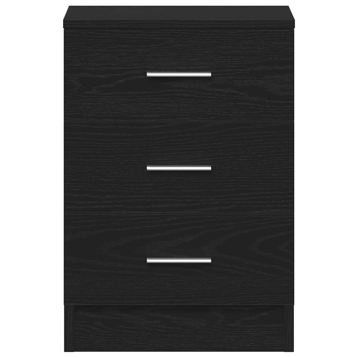 vidaXL Κομοδίνα 2 τεμ. Μαύρη Δρυς 38x35x55 εκ. από Τεχνητό Ξύλο