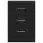 vidaXL Κομοδίνα 2 τεμ. Μαύρη Δρυς 38x35x55 εκ. από Τεχνητό Ξύλο