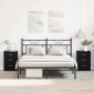 vidaXL Κομοδίνα 2 τεμ. Μαύρη Δρυς 38x35x55 εκ. από Τεχνητό Ξύλο