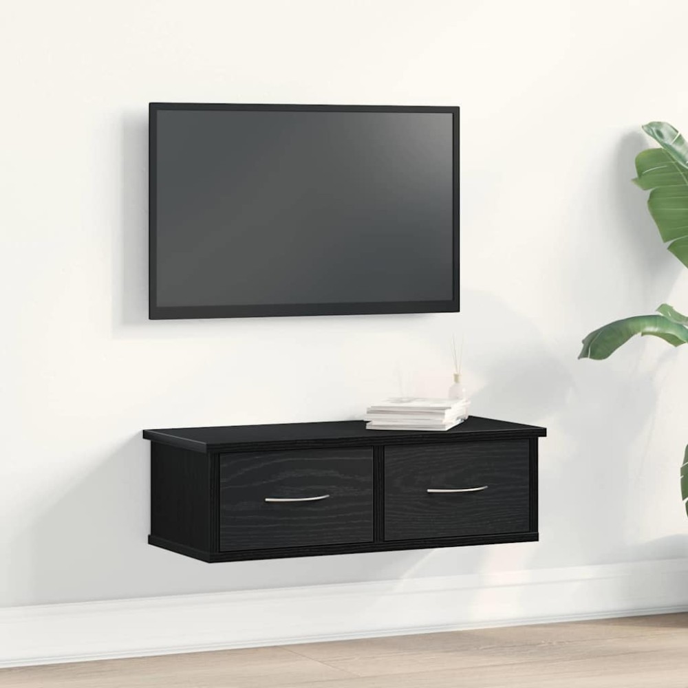 vidaXL Ντουλάπα Τοίχου Επιτοίχιο Μαύρη Οξυά 60 x 26 x 18,5 εκ