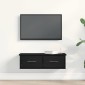vidaXL Ντουλάπα Τοίχου Επιτοίχιο Μαύρη Οξυά 60 x 26 x 18,5 εκ