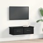 vidaXL Ντουλάπα Τοίχου Επιτοίχιο Μαύρη Οξυά 60 x 26 x 18,5 εκ