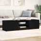 vidaXL Έπιπλο Τηλεόρασης Μαύρο Δρυς 140x40x36 εκ. από Τεχνητό Ξύλο