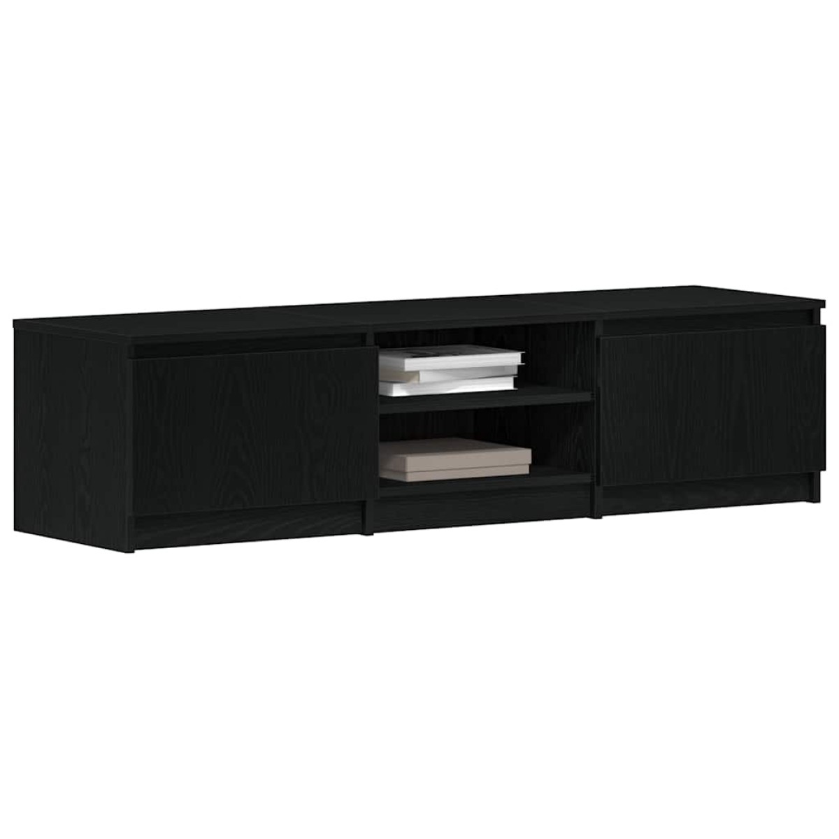 vidaXL Έπιπλο Τηλεόρασης Μαύρο Δρυς 140x40x36 εκ. από Τεχνητό Ξύλο