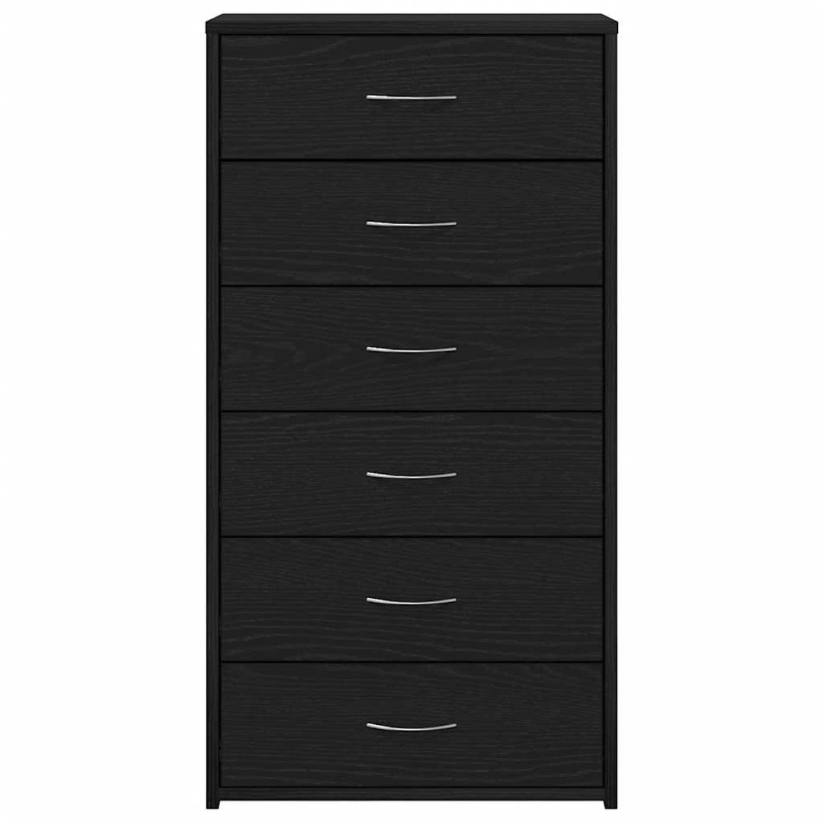 vidaXL Μπουφές με 6 Συρτάρια Μαύρη Δρυς 50x34x96 εκ. από Τεχνητό Ξύλο