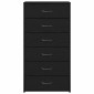 vidaXL Μπουφές με 6 Συρτάρια Μαύρη Δρυς 50x34x96 εκ. από Τεχνητό Ξύλο