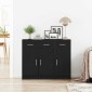 vidaXL Μπουφές από Μαύρη Δρυς 91 x 28 x 75 εκ. από Τεχνητό Ξύλο