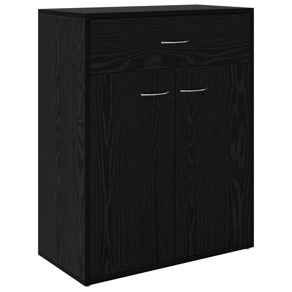 vidaXL Πλαϊνό γραφείο Μαύρη Οξυά 60 x 30 x 75 cm Επεξεργασμένο Ξύλο