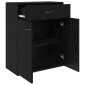 vidaXL Πλαϊνό γραφείο Μαύρη Οξυά 60 x 30 x 75 cm Επεξεργασμένο Ξύλο