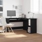 vidaXL Γωνιακό γραφείο Μαύρη Οξυά 120 x 140 x 75 εκ Επεξεργασμένο Ξύλο