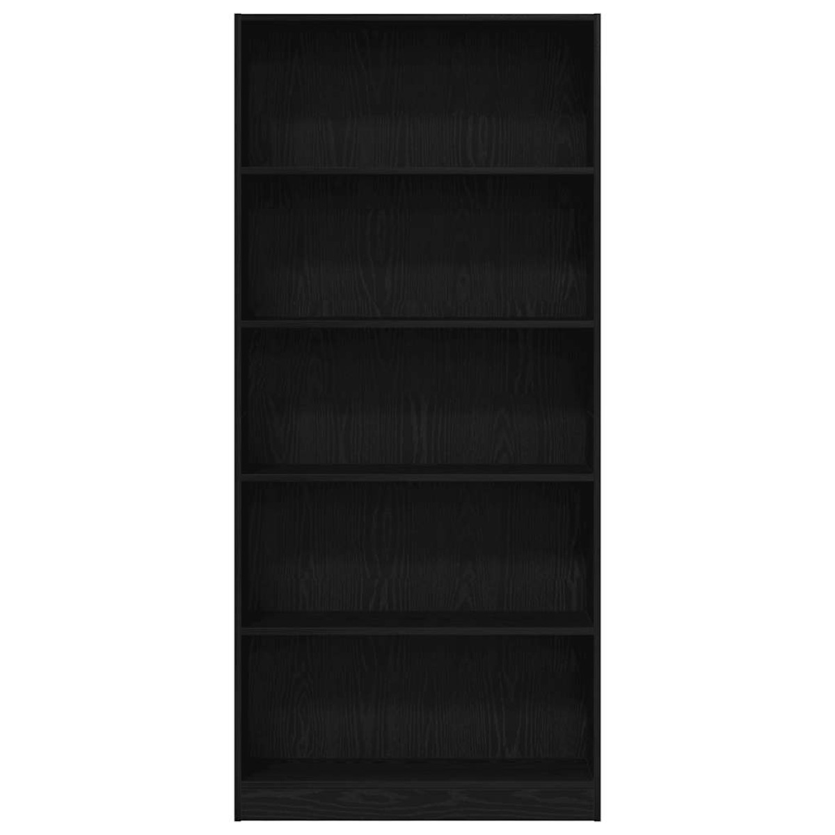 vidaXL Βιβλιοθήκη Μαύρη Δρυς 80x24x176 εκ. από Επεξεργασμένο Ξύλο