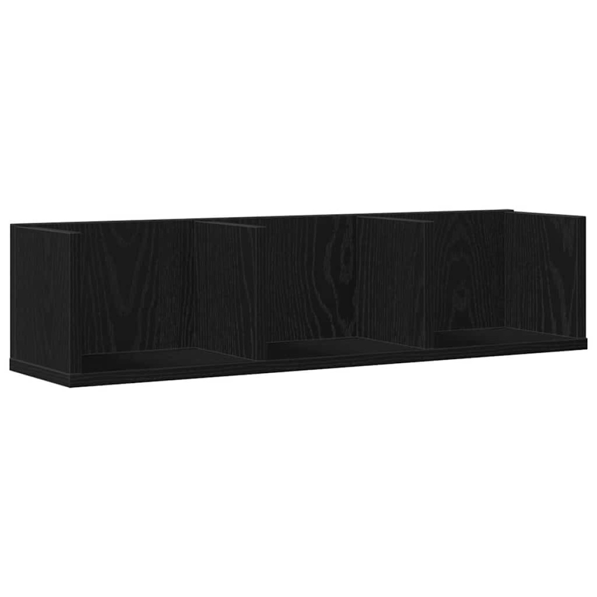 vidaXL Ράφι Τοίχου Επιτοίχιο Μαύρη Οξυά 75 x 18 x 18 εκ.