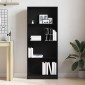 vidaXL Ράφι Βιβλίων 60 x 24 x 143 εκ Επεξεργασμένο Ξύλο Μαύρη Οξυά
