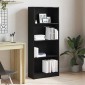 vidaXL Ράφι Βιβλίων 60 x 24 x 143 εκ Επεξεργασμένο Ξύλο Μαύρη Οξυά