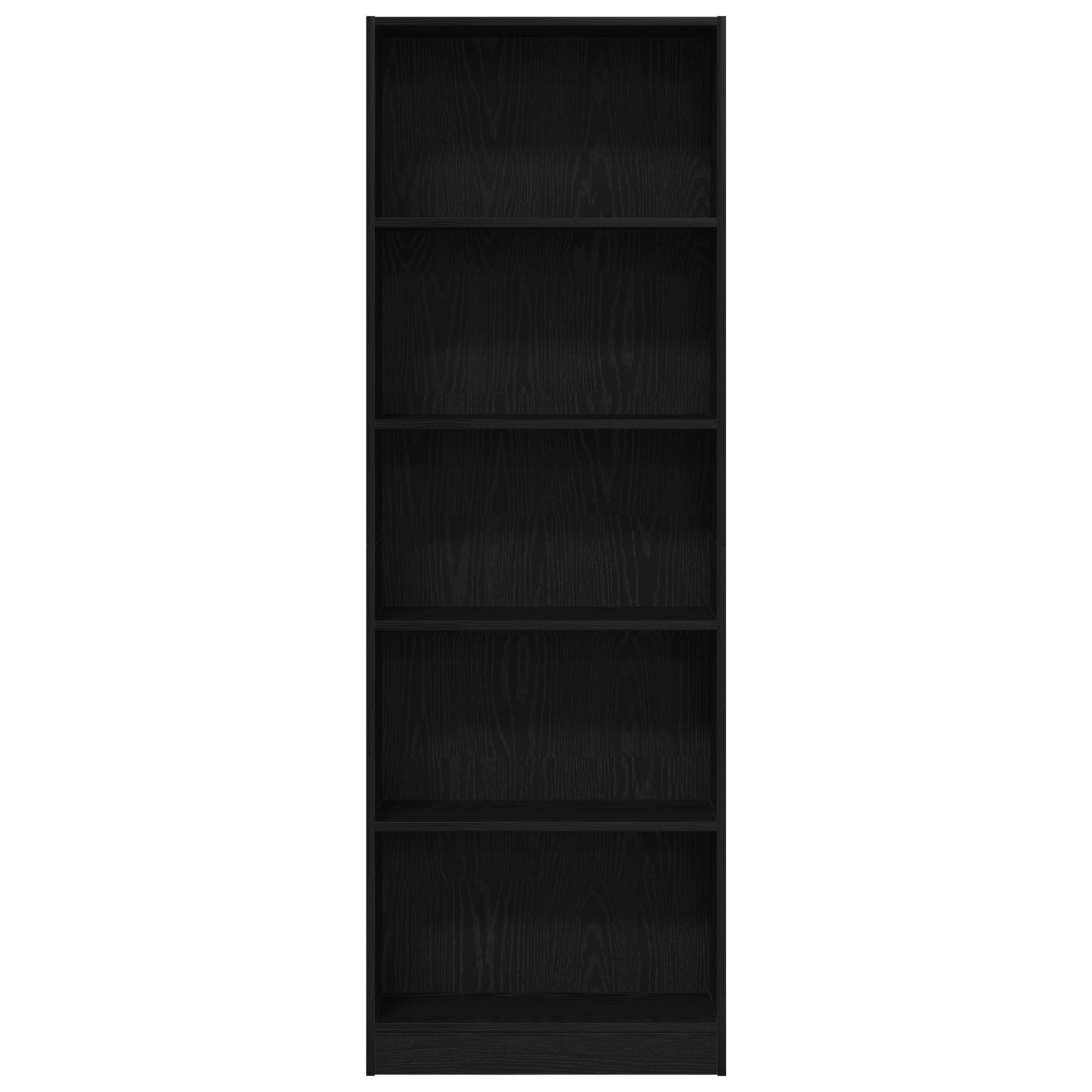 vidaXL Ράφι Βιβλίων 60 x 24 x 176 εκ Επεξεργασμένο Ξύλο Μαύρη Οξυά