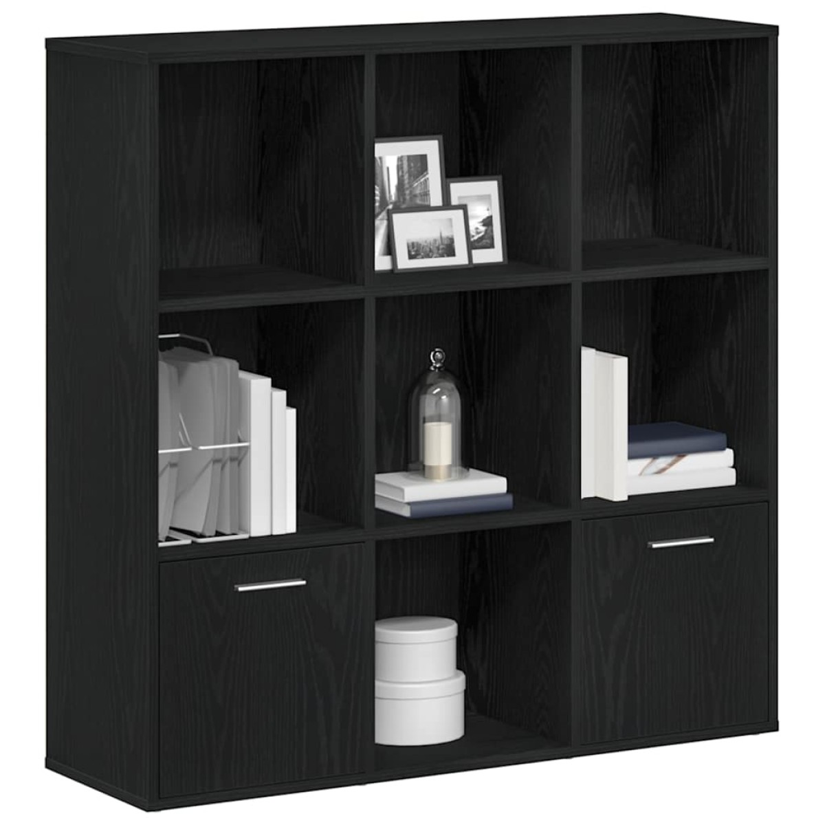 vidaXL Βιβλιοθήκη Μαύρη Δρυς 98x29x97,5 εκ. από Τεχνητό Ξύλο